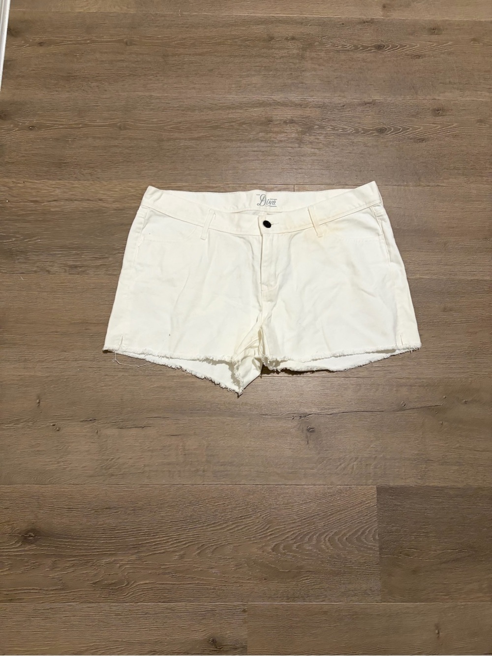 Old Navy White Frayed Hem Denim Shorts